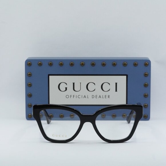 Gucci GG1424O 005 Cat Eye Eyeglasses - Black 54mm - Picture 2 of 10